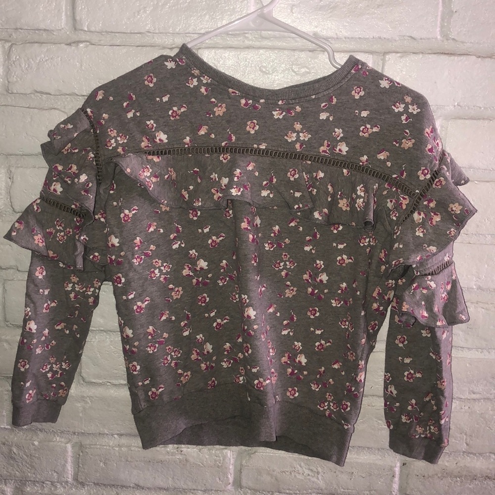 Peek Flowery Gray Girls Sweater - 10